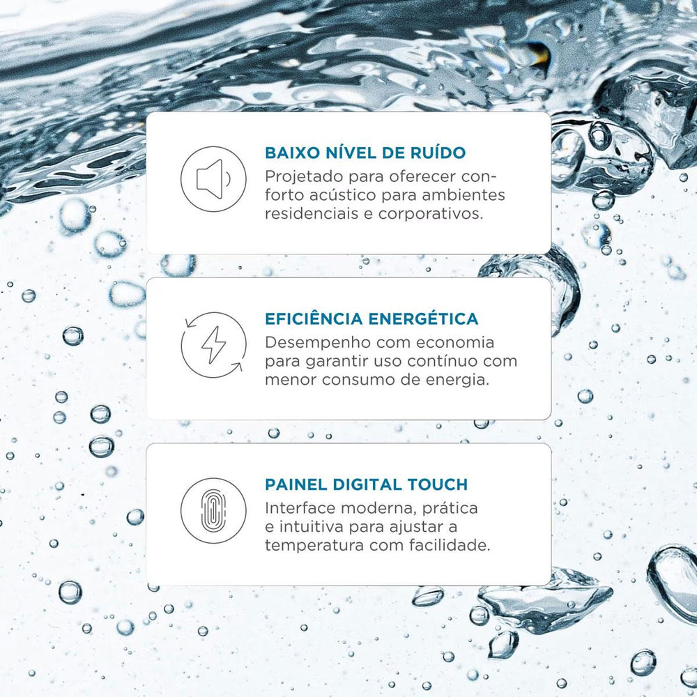 Bebedouro Purificador de Água Mineralle Digital Touch Compressor Preto EPC08P 127v - EOS B209326
