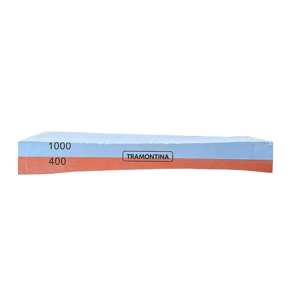 SEMINOVO - Pedra Para Afiar Profio Com Granulação 400 e 1000 Dupla Face Com Suporte Emborrachado - Tramontina 24029000