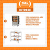 Assador de Frango Gás 4 Espetos Infra Pr-621 Progás + Carrinho Inox e Níveis Imeca
