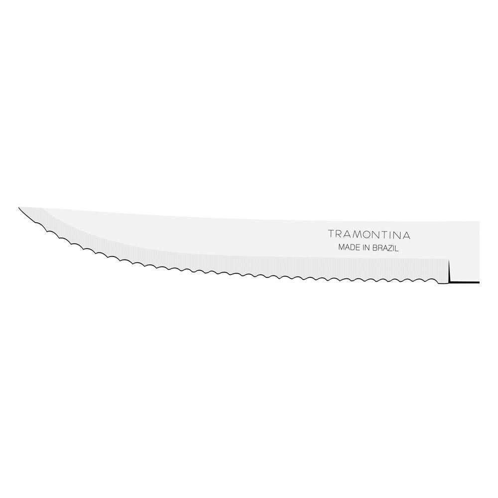 Kit Jogo de Faca e Garfo Ipanema 12 Peças em Aço Inox Cabo Preto PTOP - Tramontina