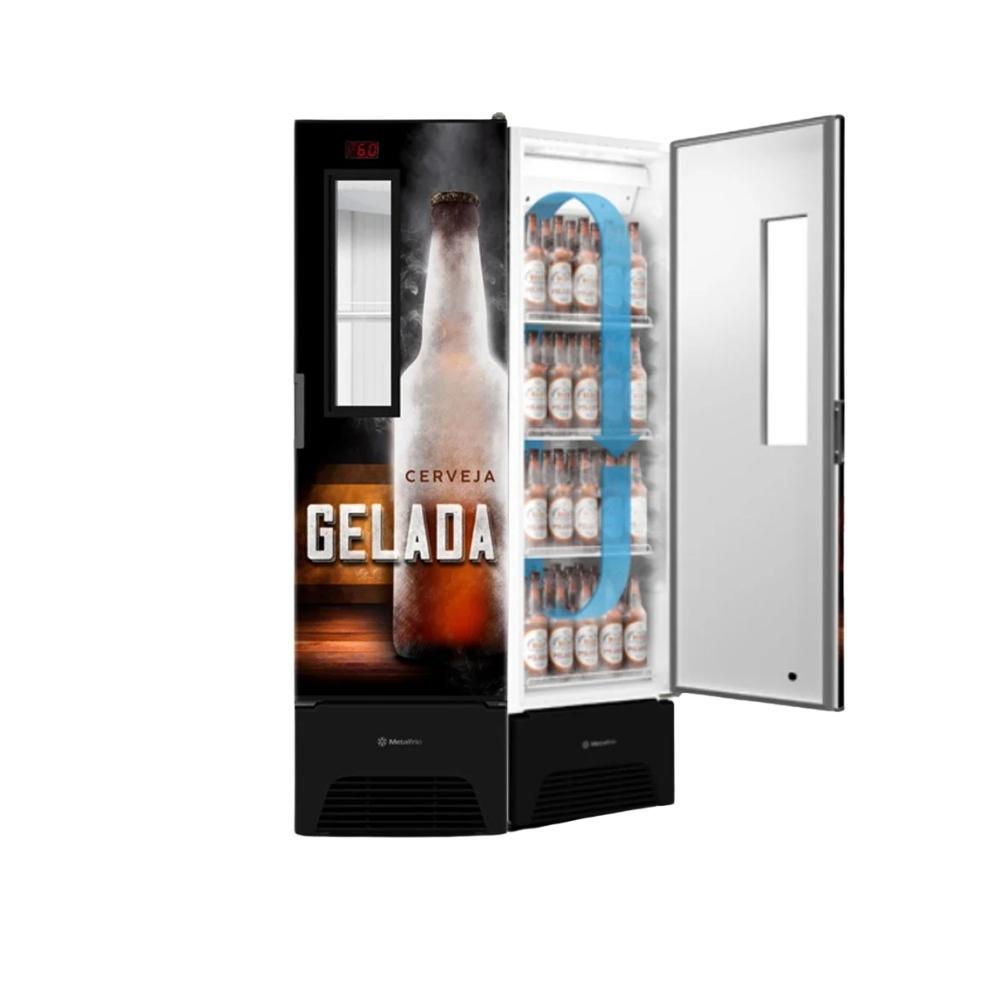 KIT Cervejeira Expositora Porta Sólida 287L VN28FP Optima Gelada 127V Metalfrio Com Chopeira 3,5L