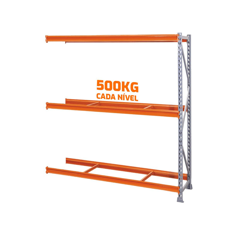 MPP - Mini Porta Pallet Continuação 1,8x0,8x2m Estante Para Armazenagem Com 3 Níveis 500kg - Sa Gôndolas