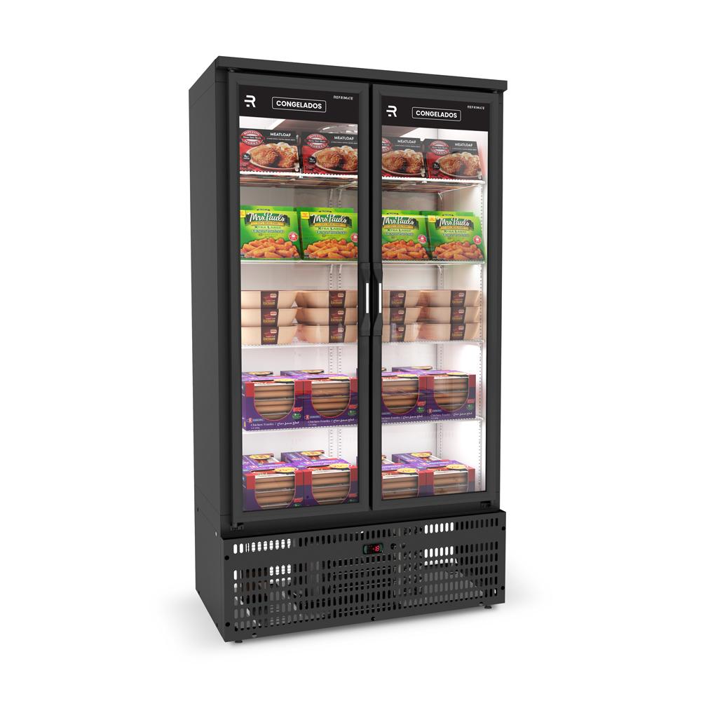 Autosserviço Expositor Para Congelados Com Porta Aquecida -18ºC ASVCG2PPB 220V - Refrimate
