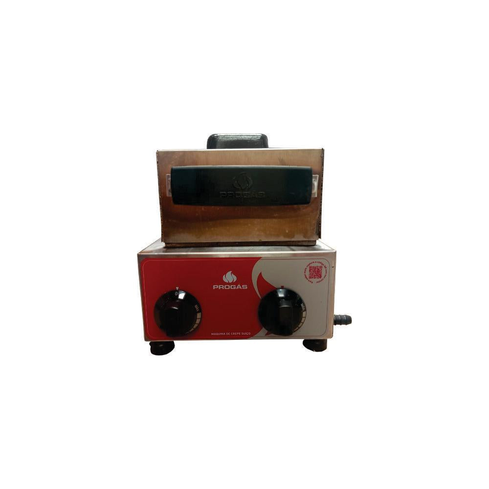 SEMINOVO - Prensa a Gás Crepes Suiço 6 Cavidades PRK-60G + Kit Gás - Progás