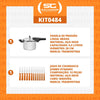 Kit - Panela de Pressão Inox 4,5l Brava + Jogo de Churrasco J.dynamic 12pçs - Tramontina