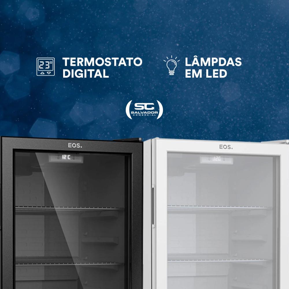 Refrigerador Expositor Vertical 124L Eco Gelo Preto EEV120P 220V - EOS