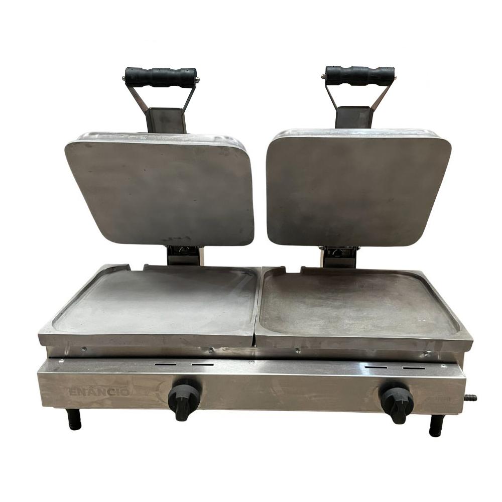 SEMINOVO - Sanduicheira Lanche Conjugada Gás 2 Prensa Chapa Lisa Alumínio SCG70A2P - Venâncio