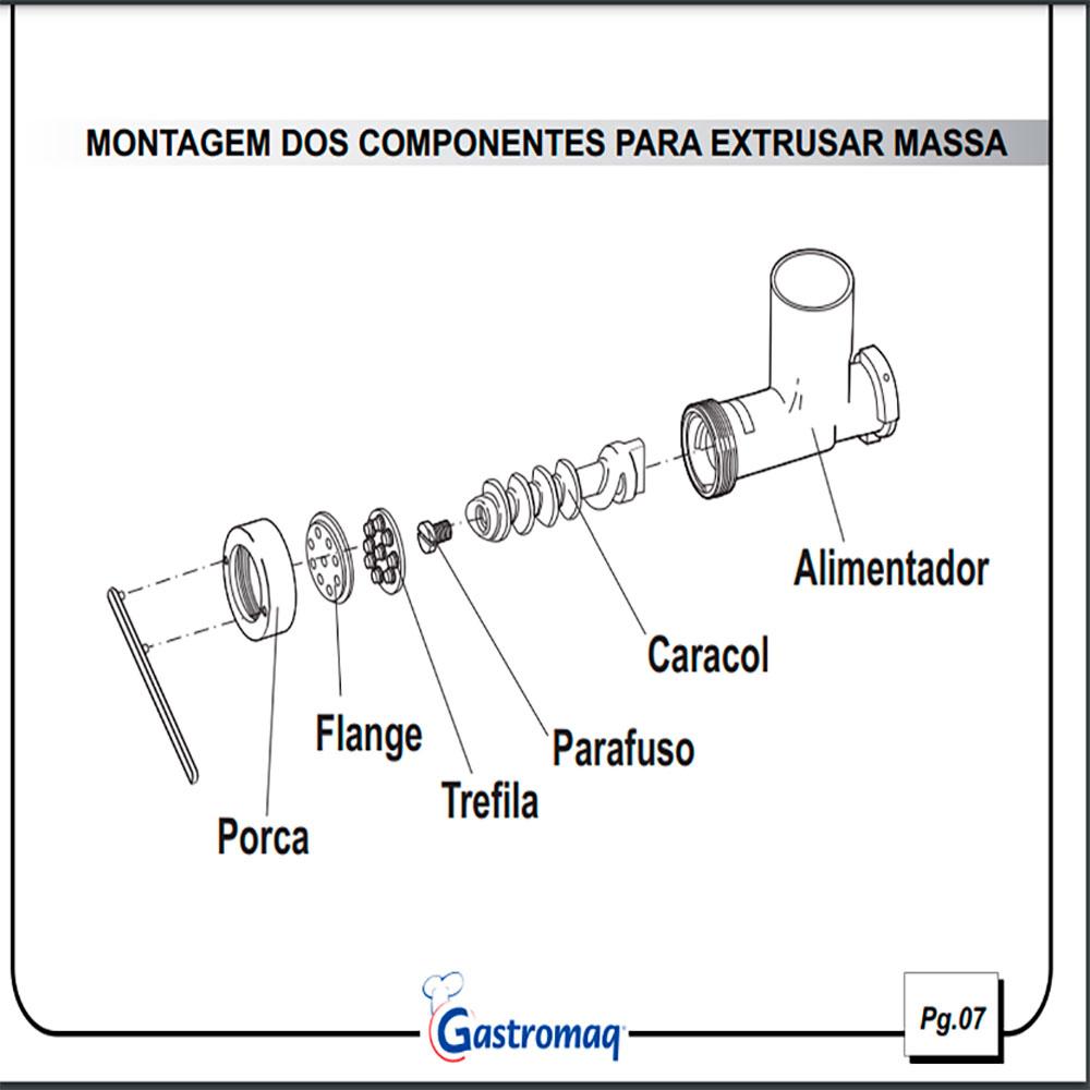 Extrusora De Massas Inox Industrial e Comercial ME20AI 220V - Gastromaq