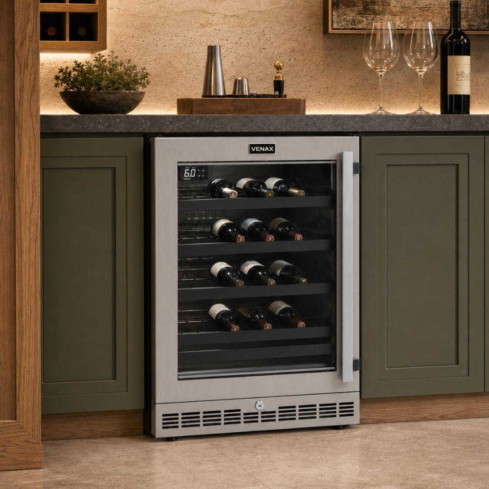 Adega Cave Top Light-in de Embutir Inox 96l Porta Invertida CAVETOPLIGHTIN100PI  S40 127v - Venax