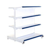 Gôndola Prateleira 4 Níveis 40x30 New Plus 1,40 Central Inicial Pe Azul - Sa Gôndolas