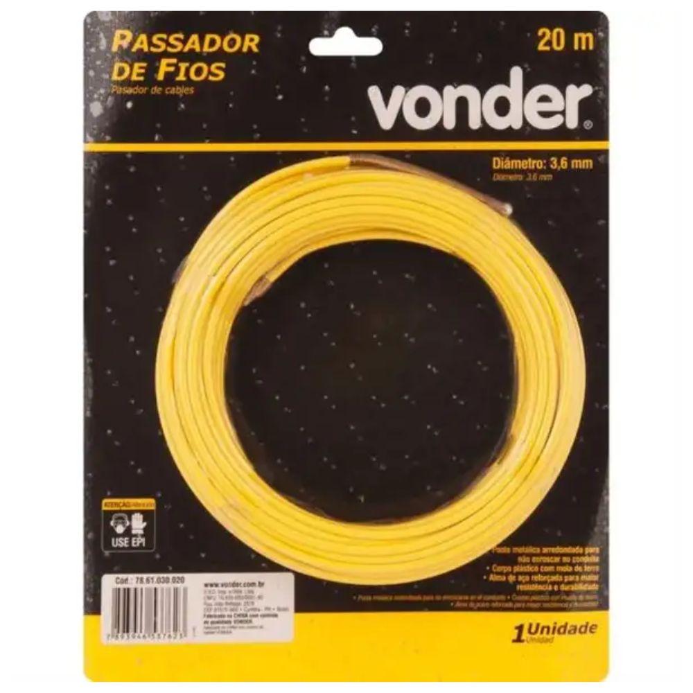 Passador de Fios de 20 Metros Com Alma de Aço - Vonder 7861030020