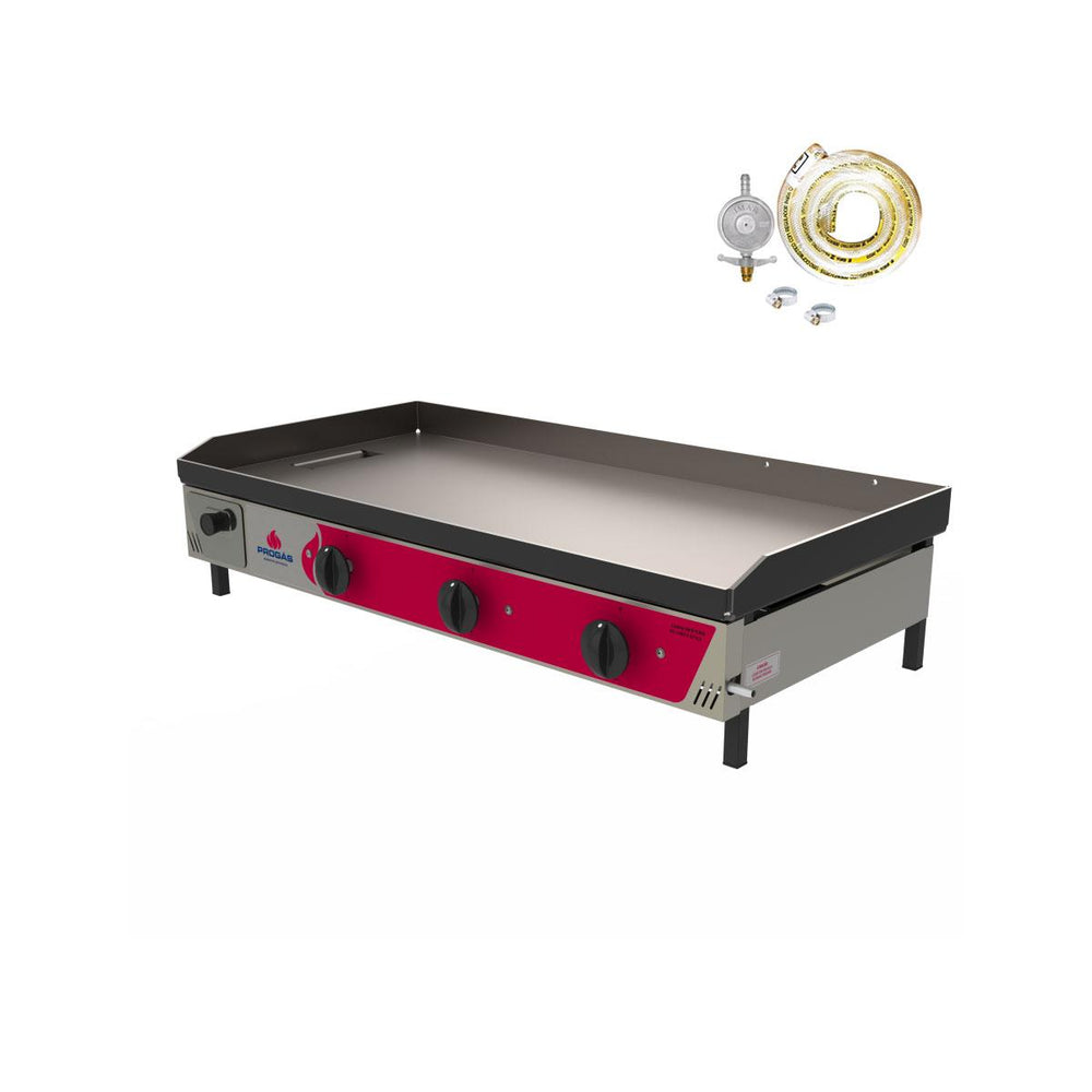 Kit - Chapa Lanche Bifeteira a Gás Profissional Inox PR-1000G + Kit Gás - Progás