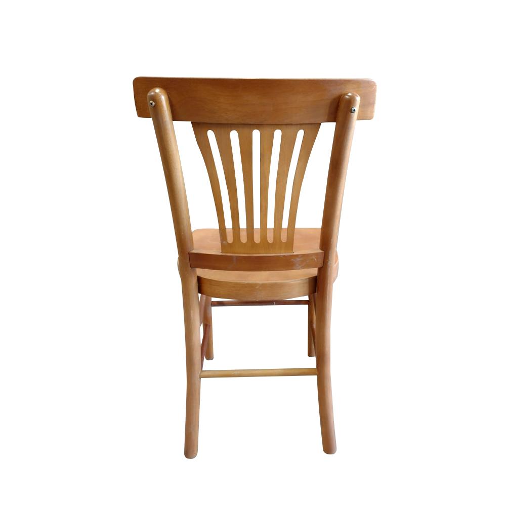 SEMINOVO - Cadeira Madeira Lira Pés Retos Mogno Sem Estofado - Disa Móveis