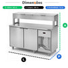 Balcão de Seviço Refrigerado Condimentador 150cm Com 5 Cubas de 1/2 Bsrc1500 220v - Refrimate