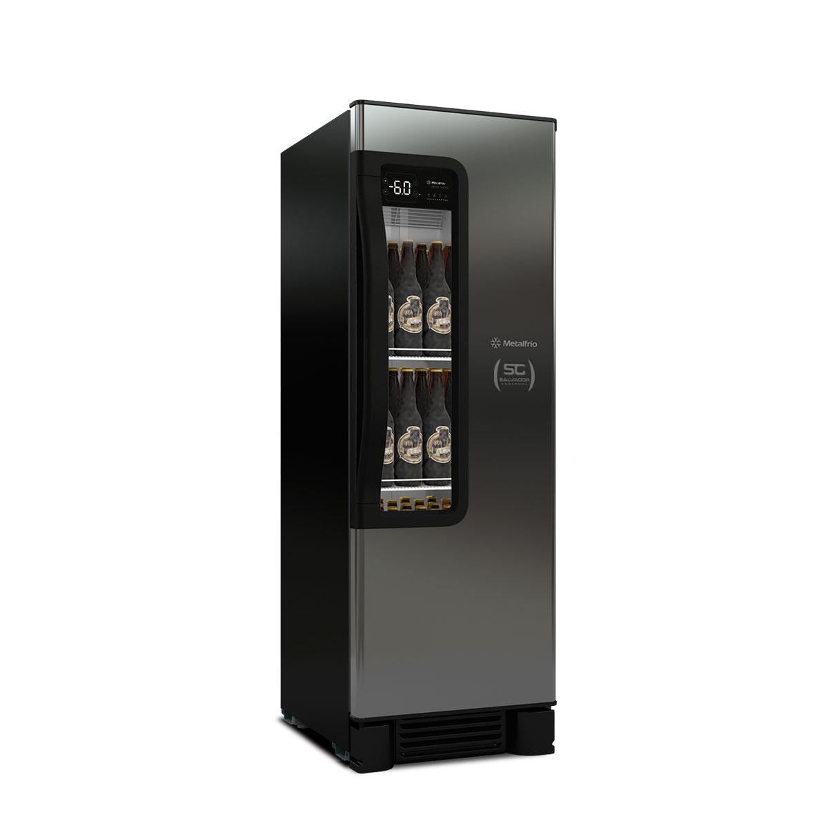 Cervejeira Expositora Visa Cooler Beer Maxx 250 Residencial Porta Inox 228/264 Lts VN25TP - Metalfrio 220V