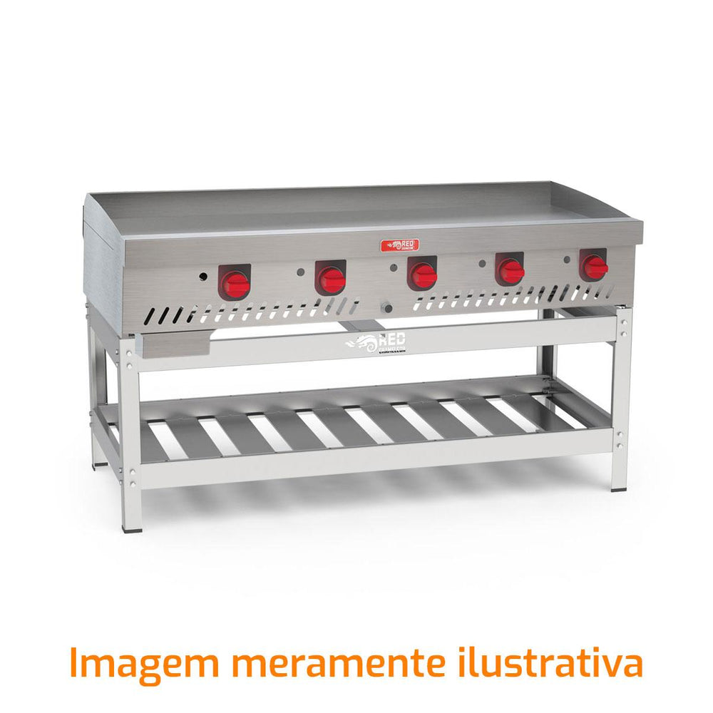 Bancada de Apoio Aberta Total Inox 430 Para Chapa CHEXP1525 Mod BACE1525 - Red Chameleon 267945-0