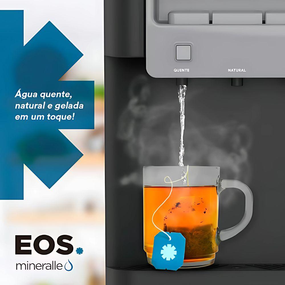 Bebedouro Agua Quente Natural e Gelada Eletrônico Preto Galão Mineralle Ebe06qp 127v - Eos B198242