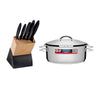 Kit Panela Aço Inox Solar 7,1 Litros + Faqueiro Plenus 6 Peças - Tramontina