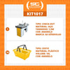 Kit - Caixa Supermercado Empacotador Check-out 1,5m Recorte + 10 Cestos de Compras Amarelo