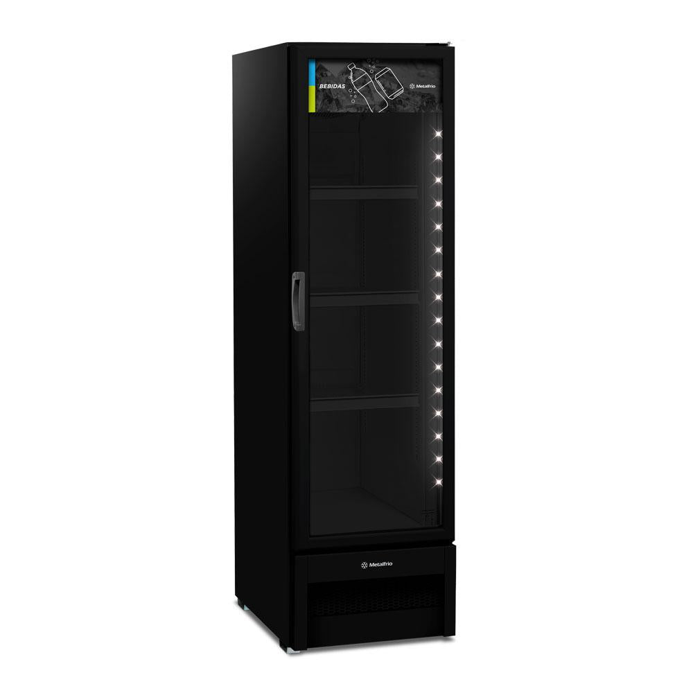 Refrigerador Visa Expositor Multiuso Preto 313/343L Porta De Vidro 2°C a 8°C VB28RH 220V - Metalfrio