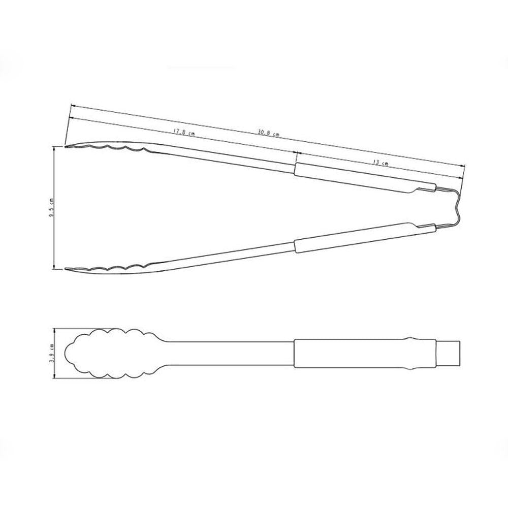 Pegador Manuseador de Carne Utilitá em Aço Inox e Cabo Emborrachado 30 cm PMC2 - Tramontina 25057160