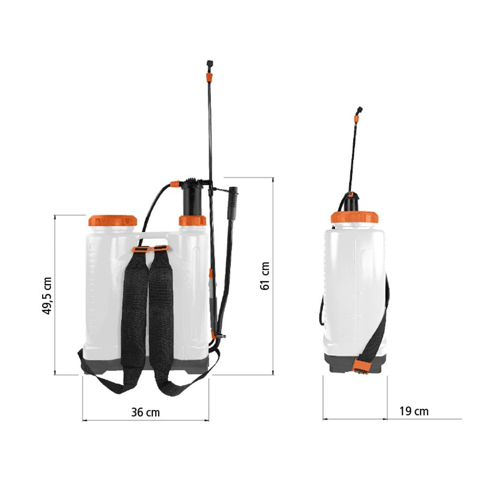 Pulverizador Costal Manual 20 LItros Corpo Plástico Válvula Com Trava - Tramontina 78620206