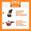 Kit - Faqueiro Plenus 6 Peças + Panela de Pressão 4,5 Vancouver Vermelho - Tramontina