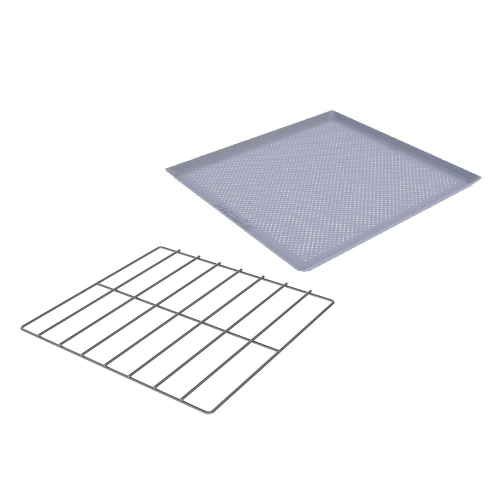 Kit Grade Cromada 35x35 + Assadeira Perfurada Alumínio 35x35 Fornos PRP-004/008 - Progás