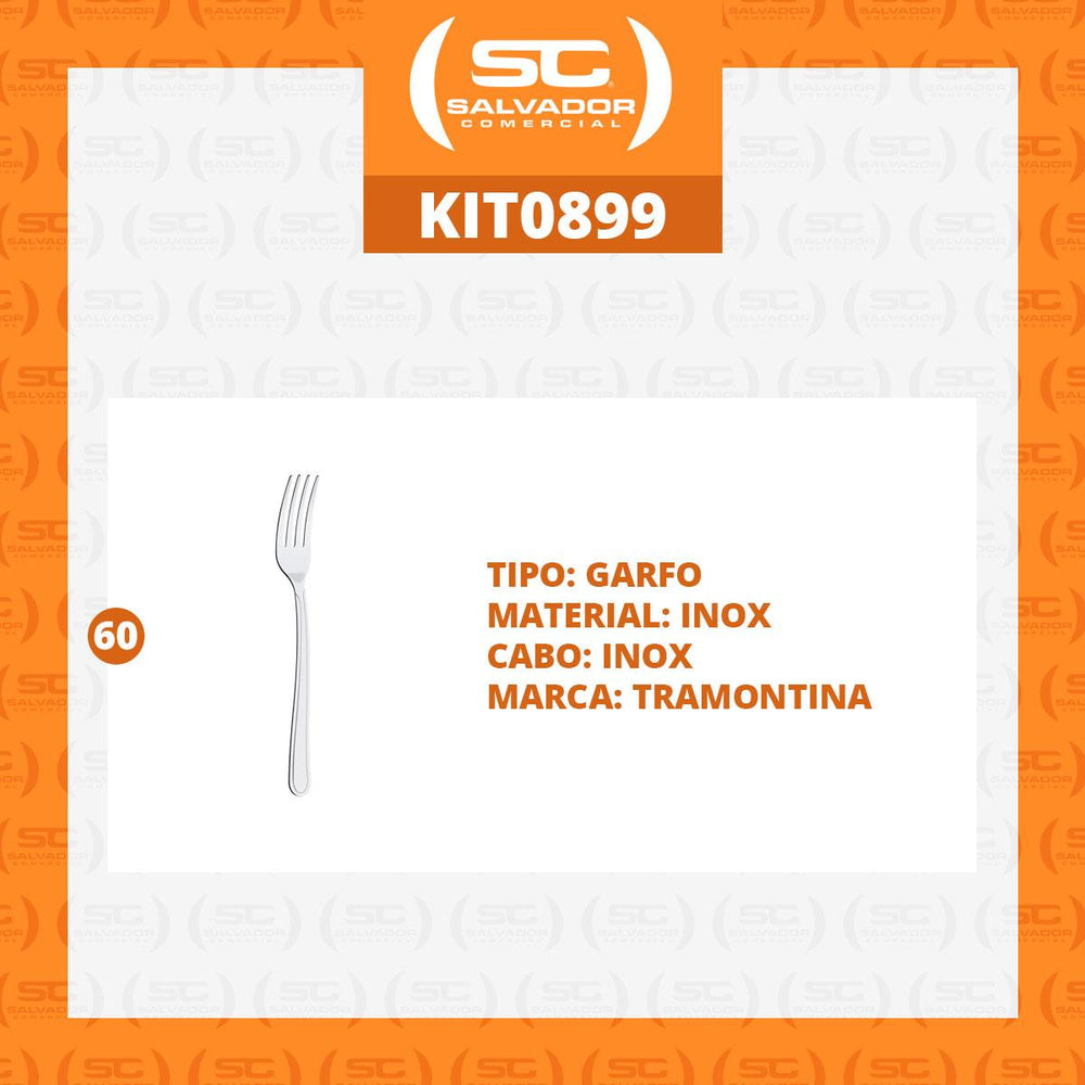 Kit 60 Garfos de Mesa Buzios em Aço Inox GIBAG - Tramontina