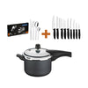 Kit - Panela de Pressão 4,5 Grafite + 1 Conjunto Facas 9pç + 1 Faqueiro Inox 24pç - Tramontina