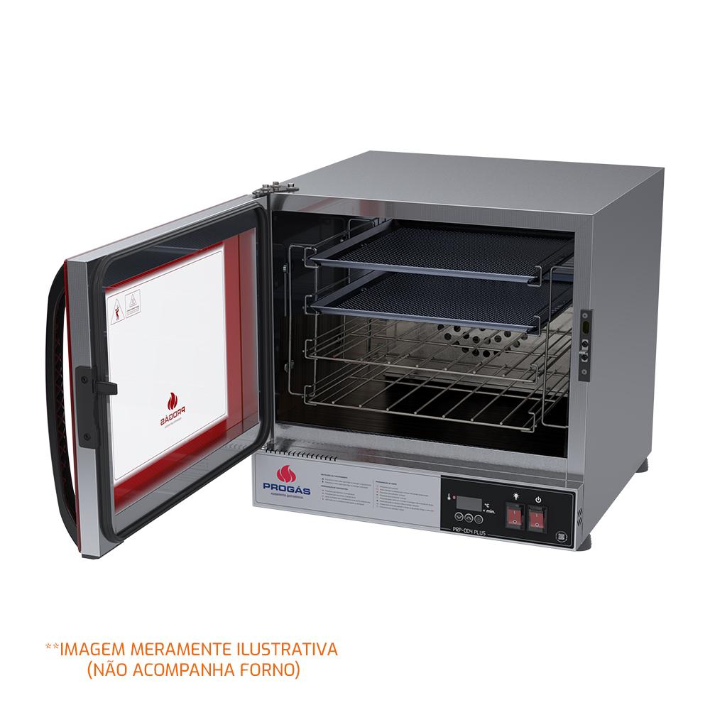 Kit 2 Grades Cromadas 35x35 + 2 Assadeiras Perfuradas Alumínio 35x35 Fornos PRP-004/008 - Progás