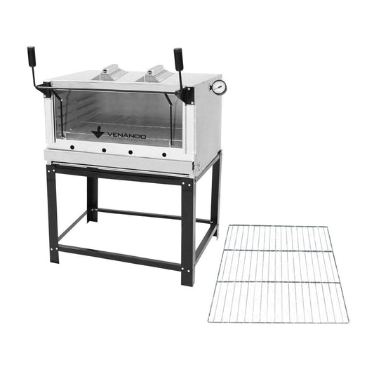 Kit - Forno Gás Industrial Roma Inox Infravermelho Firiv90 + Grade Extra