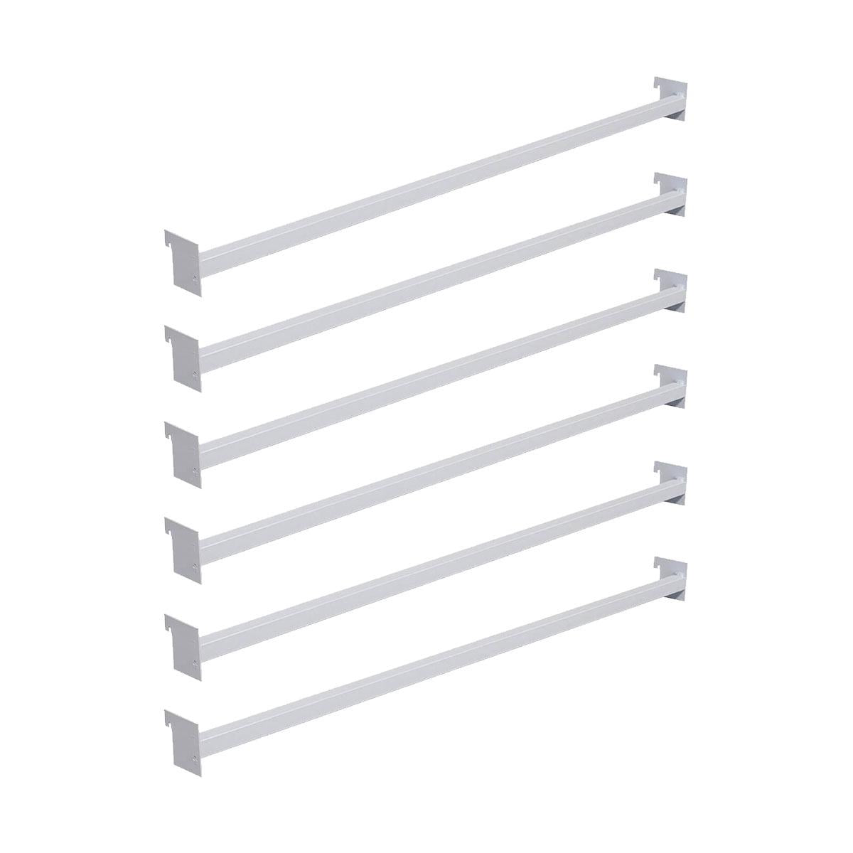 Conjunto 6 Réguas 92cm Para Gôndolas Premium Flex Branco - Amapá