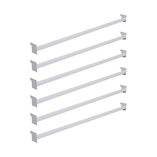 Conjunto 6 Réguas 92cm Para Gôndolas Premium Flex Branco - Amapá