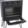 Fogão 2 Bocas Simples Gemini Vetro Preto Fosco Gás GLP Com Forno GMV200 - Venax 7509