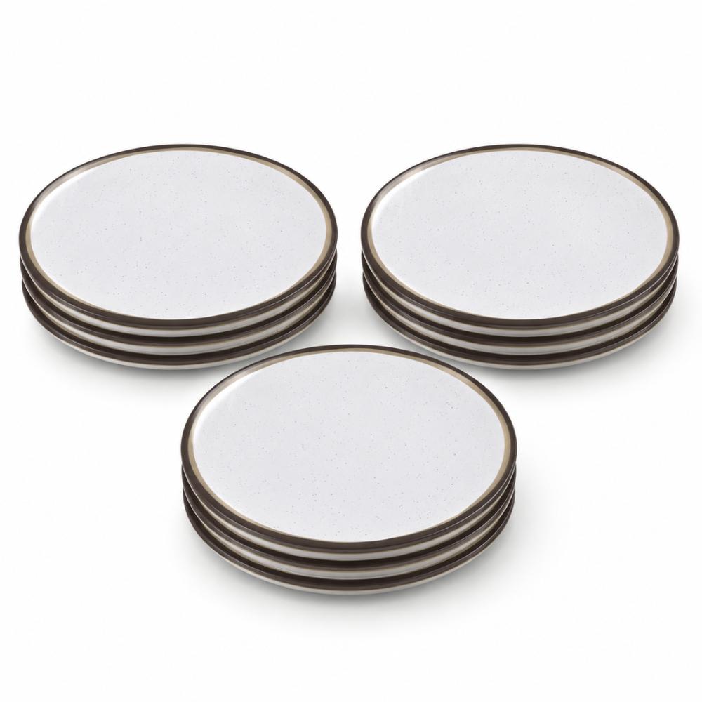 Jogo de Pratos Raso 25cm Canyon 24 Peças em Porcelana Decorada - Tramontina 96580132