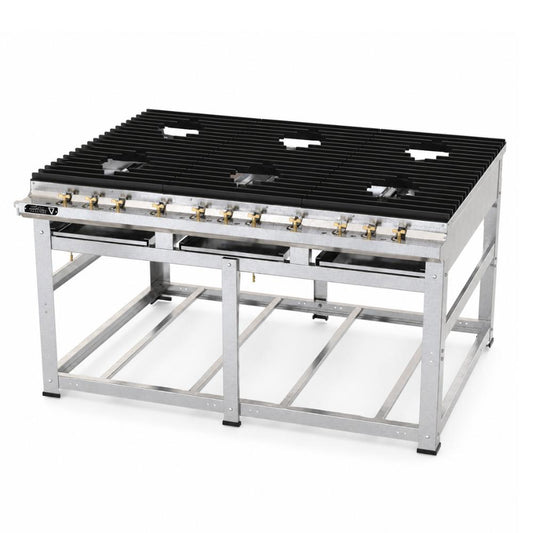 Fogão Industrial Gás Nova Era Inox 6 Bocas 6 Queimadores Grandes Nev32 6g - Venâncio 57478