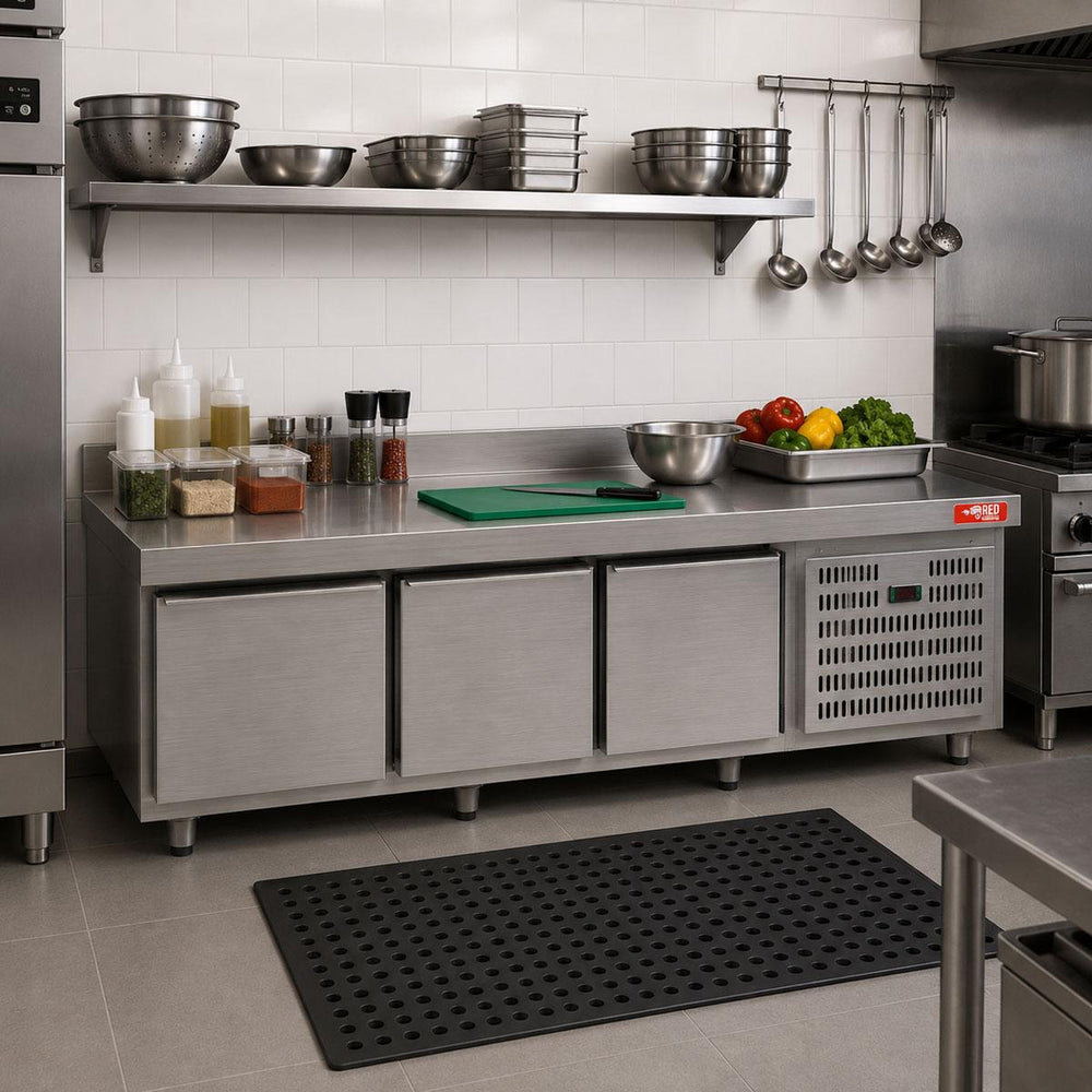 Balcão de Preparo Congelados 3 Gavetas Inox -18ºc 200cm BCG20 220v - Red Chameleon
