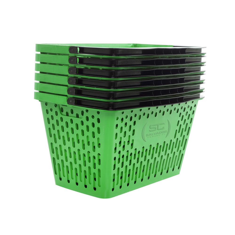 Carrinho de Compras Preto Com Cestos D-500 12kg Removíveis Verde - Dellaplast