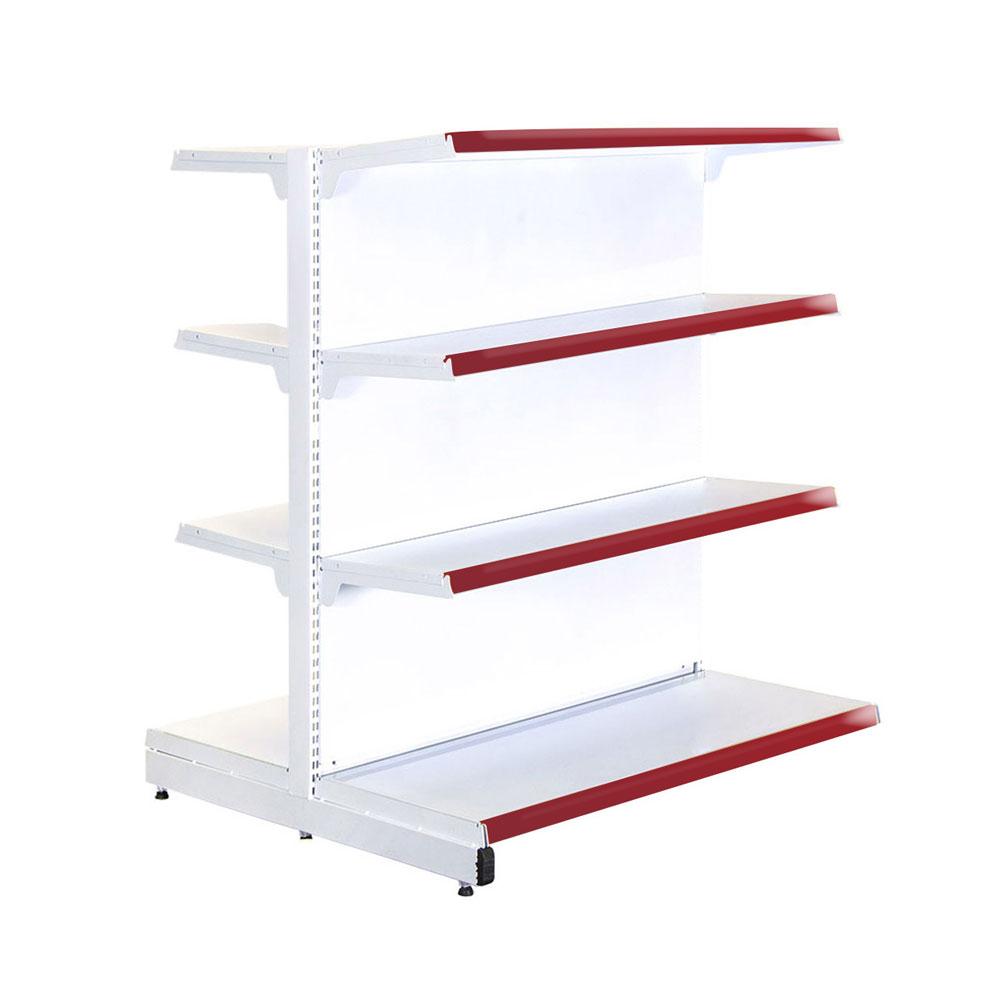 Gôndola Prateleira 4 Níveis 40x30 New Plus 1,40 Central Continuação Pe Vermelho - Sa Gôndolas