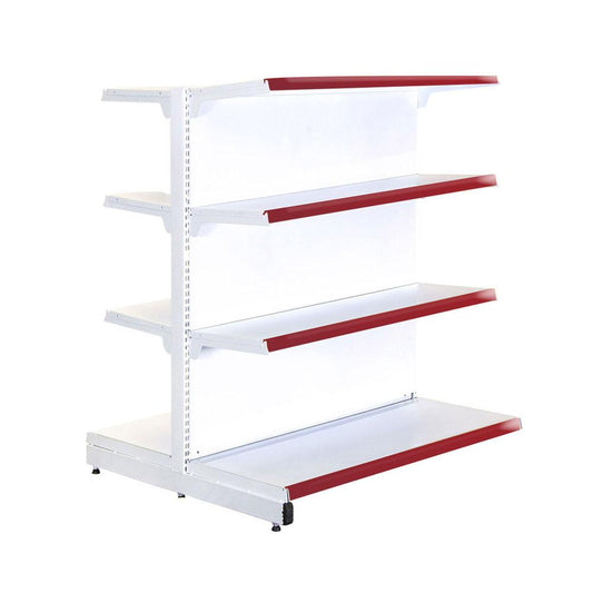 Gôndola Prateleira 4 Níveis 40x30 New Plus 1,40 Central Continuação Pe Vermelho - Sa Gôndolas