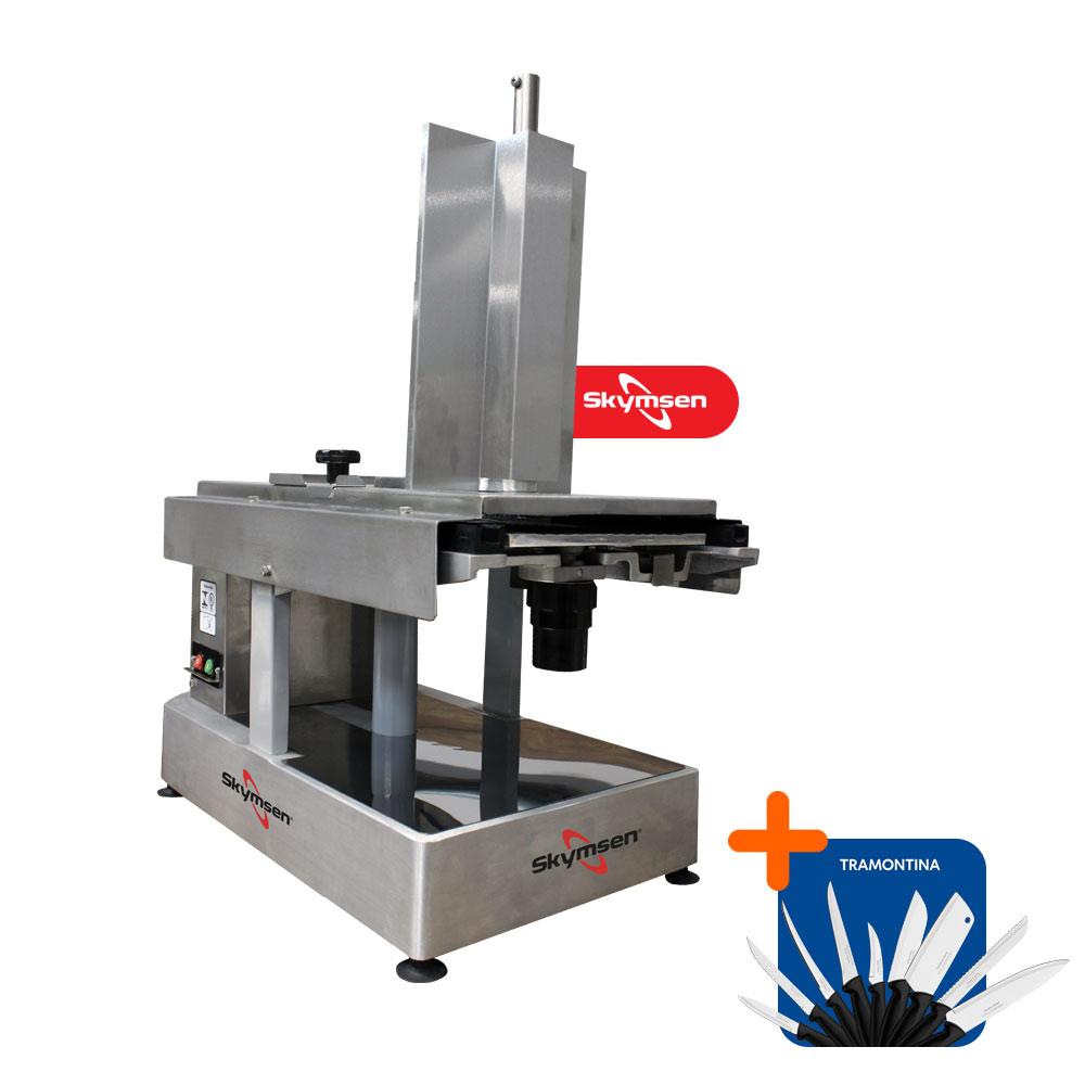 Cortador de Frios Automático Profissional Padarias 260mm FFA 127V Skymsen + Jogo de Facas 9 Peças