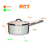 Panela em Aço Inox Linha Solar Fundo Triplo 16 cm Ø 1,4L PIT7 - Tramontina 62501160