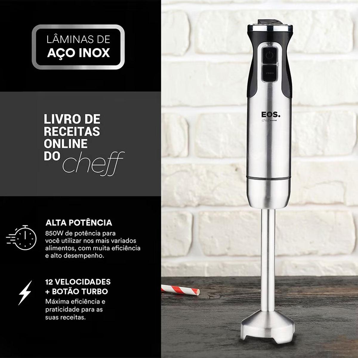 Mixer em Inox Cheff Gourmet Elegance 12 Velocidades 850w Emx04 127v - Eos B196485