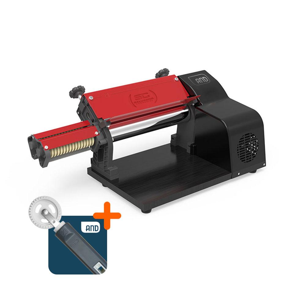 Cilindro Laminador Elétrico Profissional 28cm Preto Com Cortador Talharim 1/4CV 127V - Anodilar
