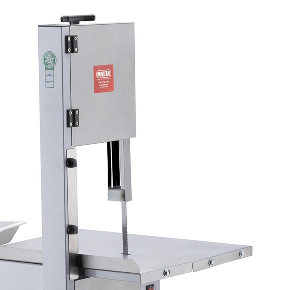 Serra Fita Profissional Branca com Mesa Inox e Moedor B.8 1/2 CV Bivolt - Malta 3101040