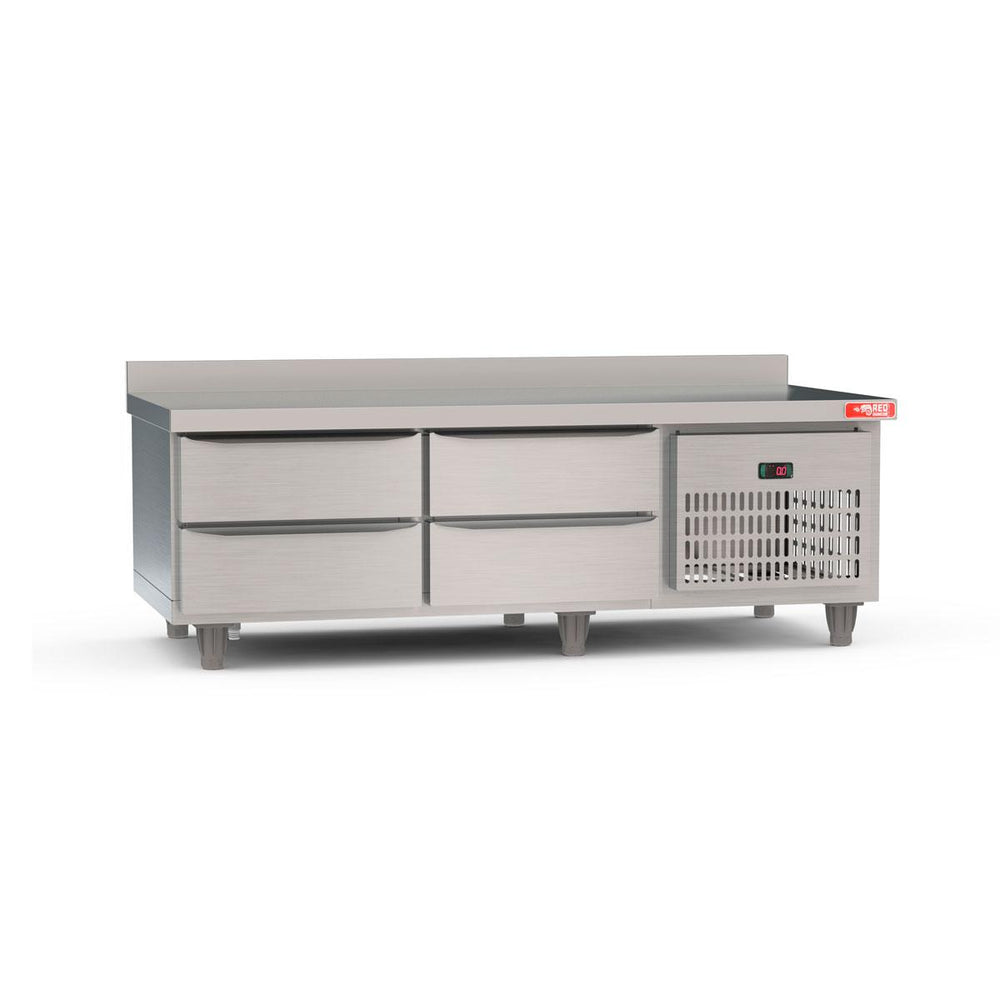 Balcão de Preparo Refrigrerado Ar Forçado 4 Gavetas Inox 0ºC a 10ºC 150cm BRG15 220v - Red Chameleon 364362-0
