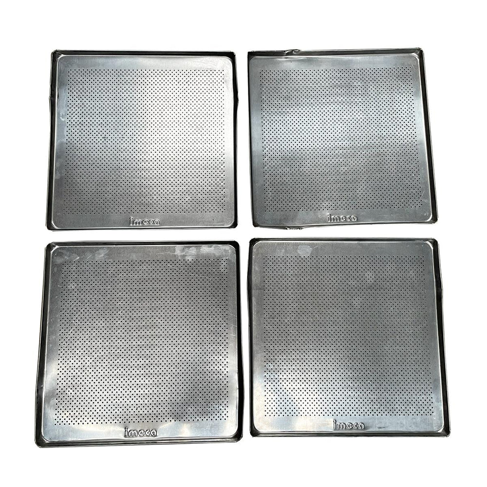 SEMINOVO - Kit 4 Assadeiras Estampada Alumínio 35cm x 35cm Prp-004/fc4emv - Imeca