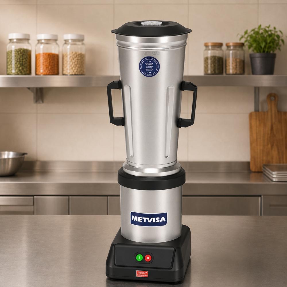 Liquidificador Comercial Baixa Rotação 8l 3500 Rpm 1/2cv Lqi.8 127v - Metvisa