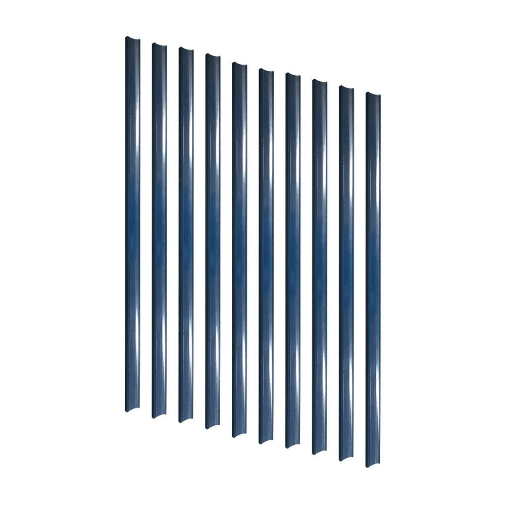 Kit 10 Porta Etiquetas Simples 90cm Azul Com Acrílico New Plus - SA Gôndolas